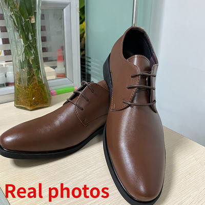 Muške cipele od kravlje kože Gumeni potplat Velika veličina 48 Uredska poslovna haljina Ravne cipele Poslovna vjenčana moda Luksuzne cipele za proljeće i jesen