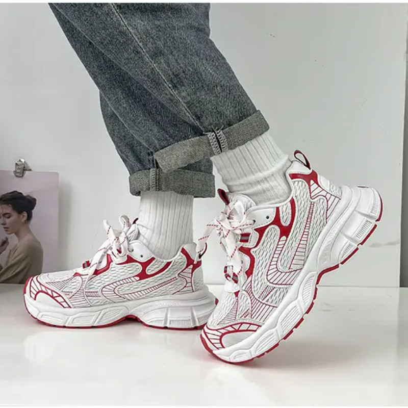 Dizajnerske ženske cipele za slobodno vrijeme 41 42 Luksuzni dizajn Ženske vulkanizirane cipele 2023. Sportske cipele za djevojčice Modne debele tenisice Ženske