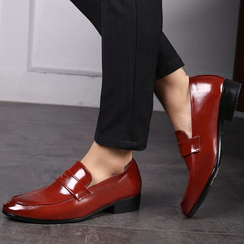 Muške mokasine Uredske svečane oksfordice na vrh prstiju Muške cipele veće veličine Crne kožne muške cipele za vjenčanje