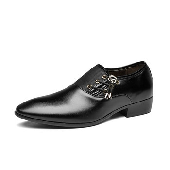 Мъжки обувки, рокля, кожени мъжки обувки, оригинални модни сватбени черни обувки, мокасини за мъже Chaussure Homme Zapatos De Hombre