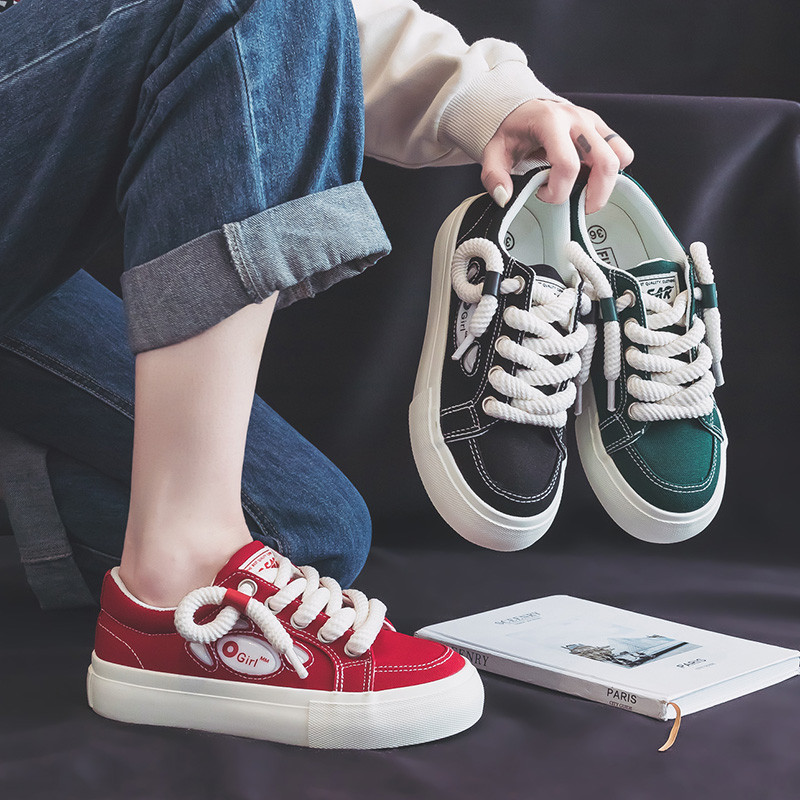 Green Harbour Style Chic Versatil Casual Board Pantofi 2023 Nou Retro nisa Design Pantofi albi mici Pantofi de pânză