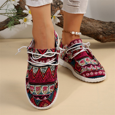 Ανοιξιάτικα γυναικεία βουλκανιζέ παπούτσια καμβάς σε μοκασίνια Γυναικεία ίσια παπούτσια μόδα Γυναικεία παπούτσια για περπάτημα Casual αθλητικά παπούτσια