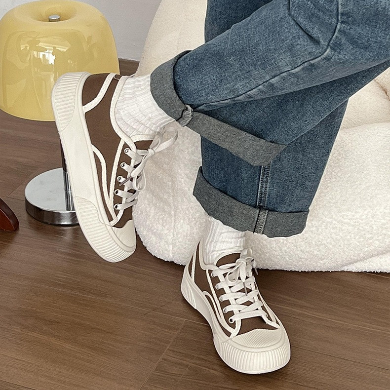 Pantofi vulcanizați cu platformă, pantofi sport pentru femei, primăvară, vară, Harajuku 2023, pantofi de tenis pentru femei, pantofi negri Kawaii pentru skateboard