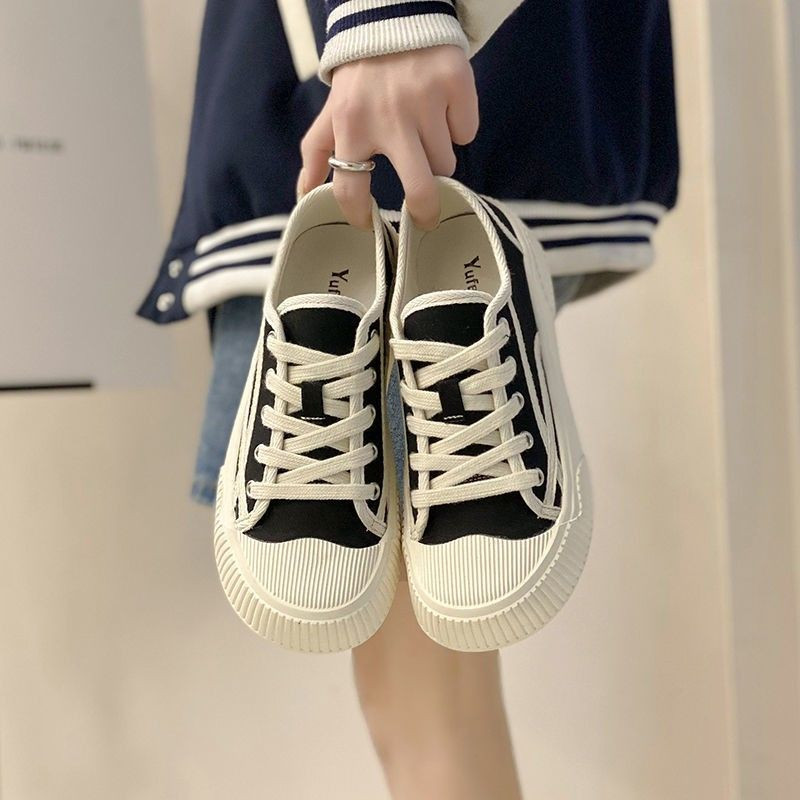 Pantofi vulcanizați cu platformă, pantofi sport pentru femei, primăvară, vară, Harajuku 2023, pantofi de tenis pentru femei, pantofi negri Kawaii pentru skateboard