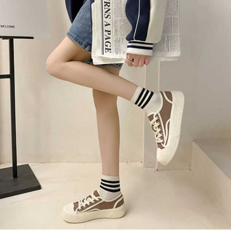 Pantofi vulcanizați cu platformă, pantofi sport pentru femei, primăvară, vară, Harajuku 2023, pantofi de tenis pentru femei, pantofi negri Kawaii pentru skateboard