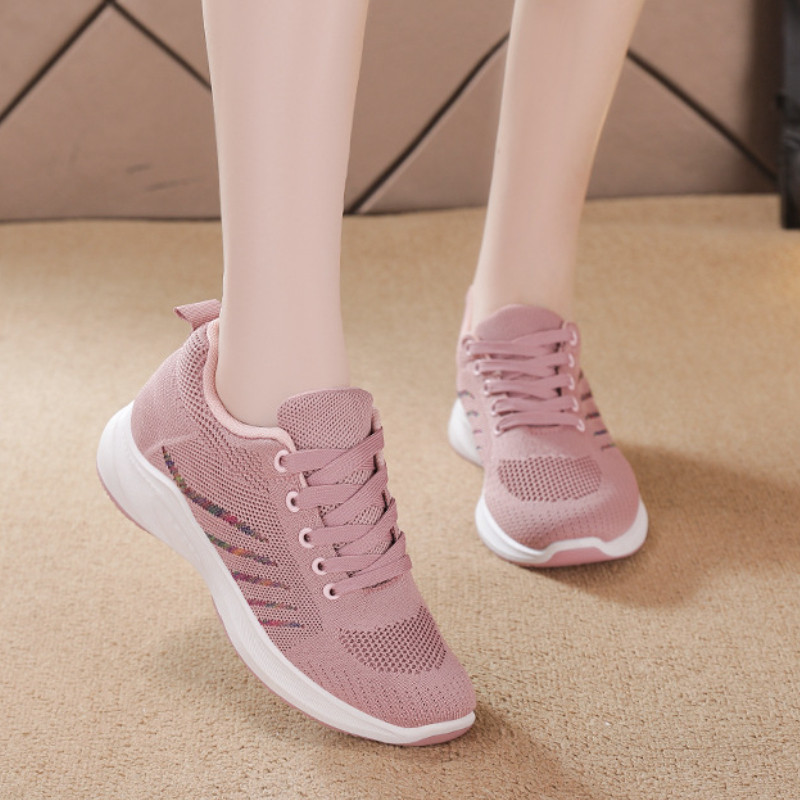 Moteriški bėgimo bateliai vasariniai sportbačiai, kvėpuojantys sportiniai, moteriški vulkanizuoti batai. Tenisas, moteriškas treneris Zapato Tenis De Seguridad Mujer