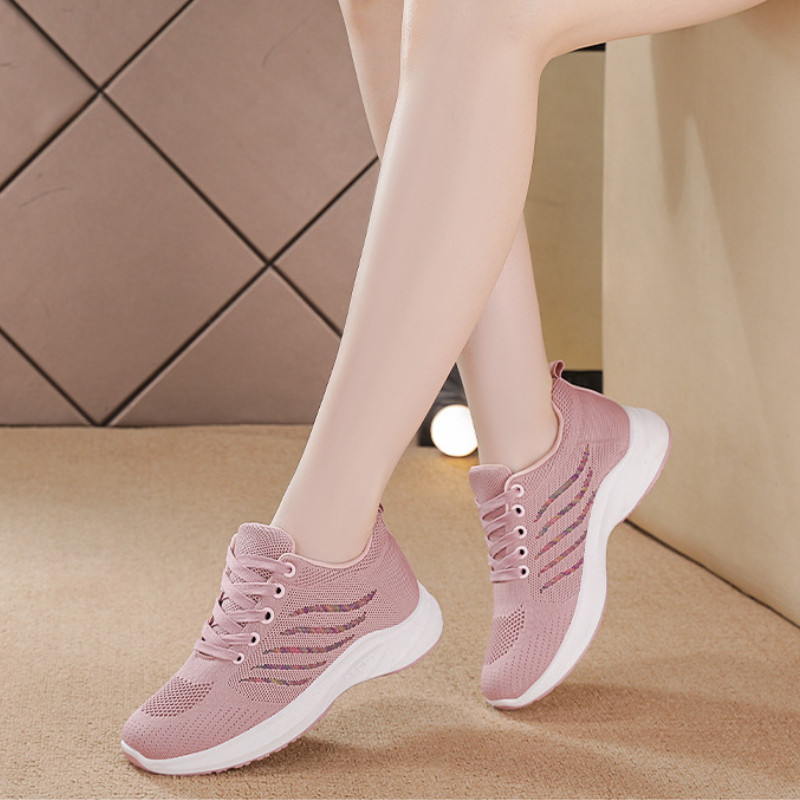 Moteriški bėgimo bateliai vasariniai sportbačiai, kvėpuojantys sportiniai, moteriški vulkanizuoti batai. Tenisas, moteriškas treneris Zapato Tenis De Seguridad Mujer