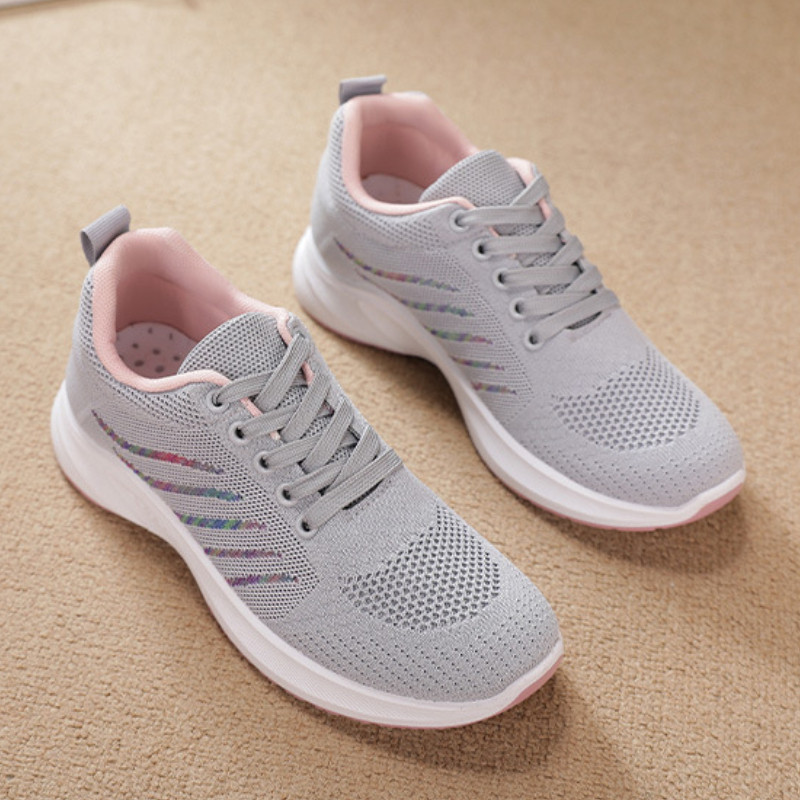 Moteriški bėgimo bateliai vasariniai sportbačiai, kvėpuojantys sportiniai, moteriški vulkanizuoti batai. Tenisas, moteriškas treneris Zapato Tenis De Seguridad Mujer