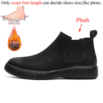Kožne gležnjače od mikrovlakana Chelsea čizme Muške crne muške modne Botas Hombre jesenske zimske natikače