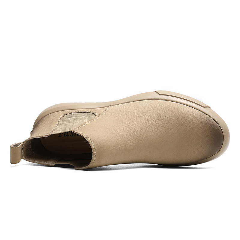 Kožne gležnjače od mikrovlakana Chelsea čizme Muške crne muške modne Botas Hombre jesenske zimske natikače