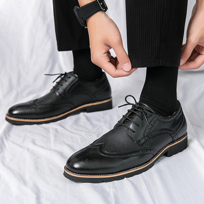 DRCXL Handmade Ανδρικά Wingtip Παπούτσια Oxford Δερμάτινα Brogue Ανδρικά παπούτσια φορέματος Κλασικά επαγγελματικά επίσημα παπούτσια για άνδρες Zapatillas Hombre