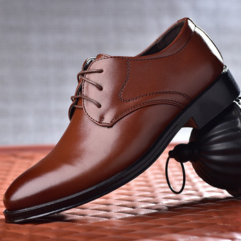 Големи мъжки обувки Черни кожени официални обувки за мъже Оксфорд Мъжки сватбени партита Офис бизнес обувки Мъжки zapatos de hombre