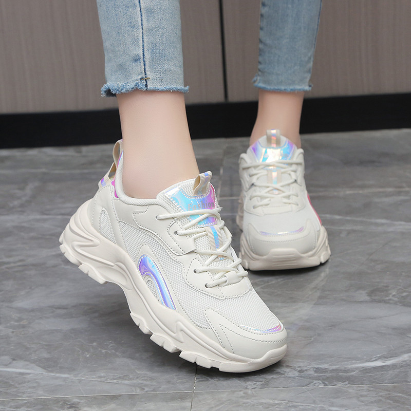 Ms adidași pantofi cu platformă cu piele deschisă, plus mărimea 35 până la 42, pantofi casual, femei negre, pantofi vulcanizați la modă