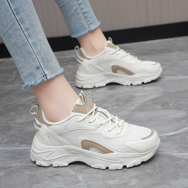 Ms adidași pantofi cu platformă cu piele deschisă, plus mărimea 35 până la 42, pantofi casual, femei negre, pantofi vulcanizați la modă