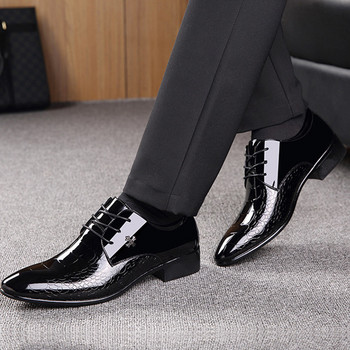 2023 Νέα ανδρικά πολυτελή λουστρίνια παπούτσια ιταλικά μαύρα Oxford νυφικά παπούτσια Classic Man Derby Dresses Plus Size 38-48
