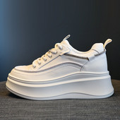 Pantofi noi, albi, mici, cu talpă groasă, Campus Tocuri înalte, de primăvară și toamnă, pantofi pentru tătic, pantofi de damă