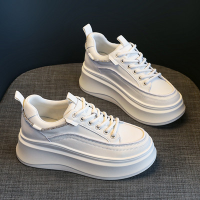 Pantofi noi, albi, mici, cu talpă groasă, Campus Tocuri înalte, de primăvară și toamnă, pantofi pentru tătic, pantofi de damă