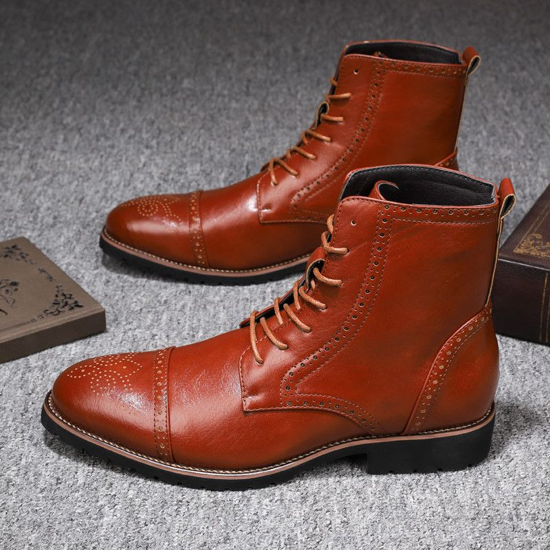 Cizme clasice negre pentru bărbați, cu șireturi, cu vârf ascuțit, pentru bărbați, din piele, cizme confortabile, moi, chelsea, pentru bărbați, mărimea plus 38-48