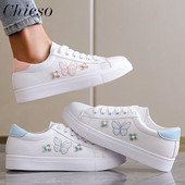 Γυναικεία πάνινα παπούτσια με κέντημα 2023 Άνοιξη νέα με κορδόνια πεταλούδας Γυναικεία casual βουλκανιζέ παπούτσια Υπαίθρια παπούτσια για τρέξιμο