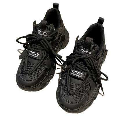 Ženske debele tenisice s platformom 2023. Nove prozračne mrežaste tenisice za trčanje na vezanje za žene Modne izdržljive ženske tenisice