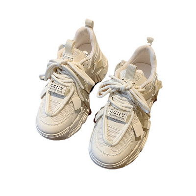 Ženske debele tenisice s platformom 2023. Nove prozračne mrežaste tenisice za trčanje na vezanje za žene Modne izdržljive ženske tenisice