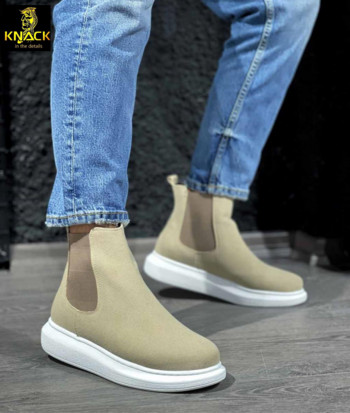 Knack ανδρικές χειμερινές μπότες Chelsee Man Ankle Warm ανδρικές μπότες Μαύρες ανδρικές μπότες βροχής Μαύρες μπότες μεγάλο μέγεθος 40-44