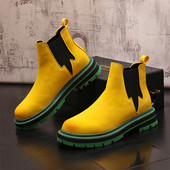 2023 British Trend Bărbați Cizme din piele de căprioară Botas Masculinas Primăvară Toamnă Bărbați Cizme High Top Bărbați Chelsea Boots