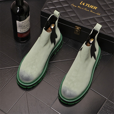 2023 British Trend Bărbați Cizme din piele de căprioară Botas Masculinas Primăvară Toamnă Bărbați Cizme High Top Bărbați Chelsea Boots