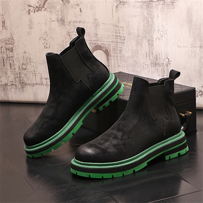 2023 British Trend Bărbați Cizme din piele de căprioară Botas Masculinas Primăvară Toamnă Bărbați Cizme High Top Bărbați Chelsea Boots