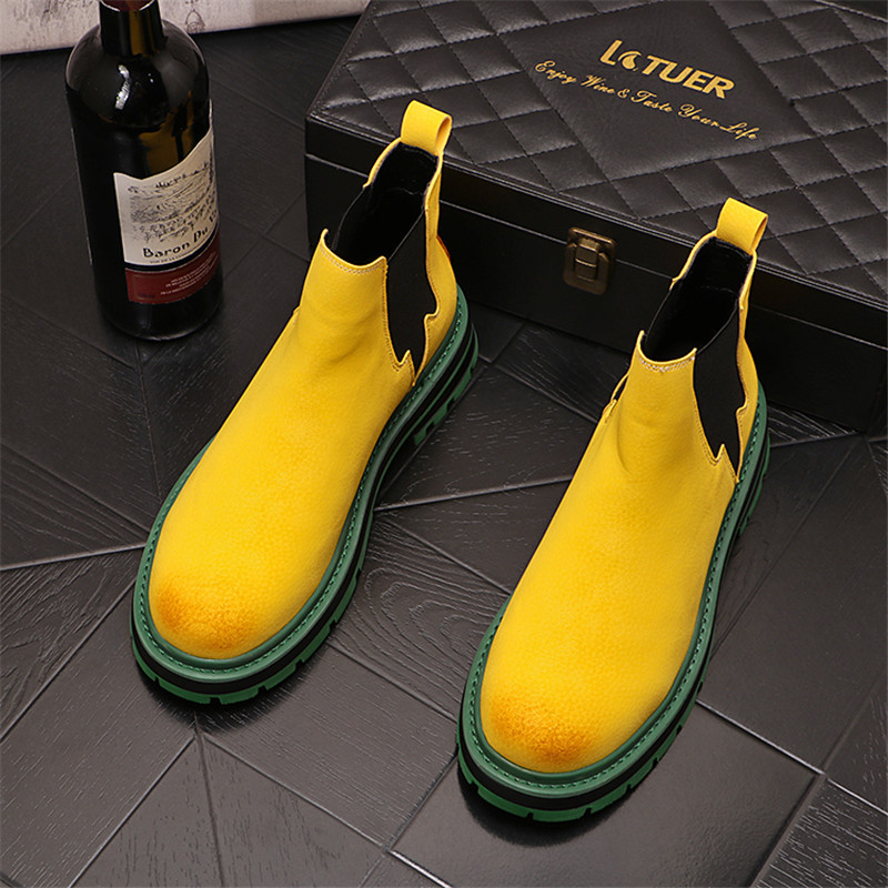 2023 British Trend Bărbați Cizme din piele de căprioară Botas Masculinas Primăvară Toamnă Bărbați Cizme High Top Bărbați Chelsea Boots