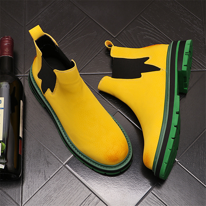 2023 British Trend Bărbați Cizme din piele de căprioară Botas Masculinas Primăvară Toamnă Bărbați Cizme High Top Bărbați Chelsea Boots