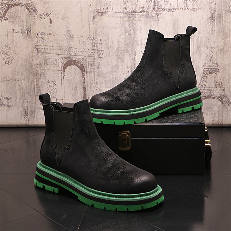 2023 British Trend Bărbați Cizme din piele de căprioară Botas Masculinas Primăvară Toamnă Bărbați Cizme High Top Bărbați Chelsea Boots