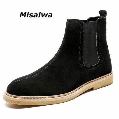Misalwa Dropshipping zomšiniai odiniai vyriški batai Padorūs žieminiai/pavasariniai britiški vyriški „Chelsea“ batai Elegantiški batai didelio dydžio 37 47