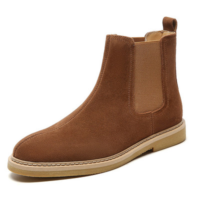 Misalwa Dropshipping Cizme pentru bărbați din piele de căprioară Iarnă/primăvară decent Cizme chelsea britanice pentru bărbați Pantofi eleganti Mărimea Plus 37 47