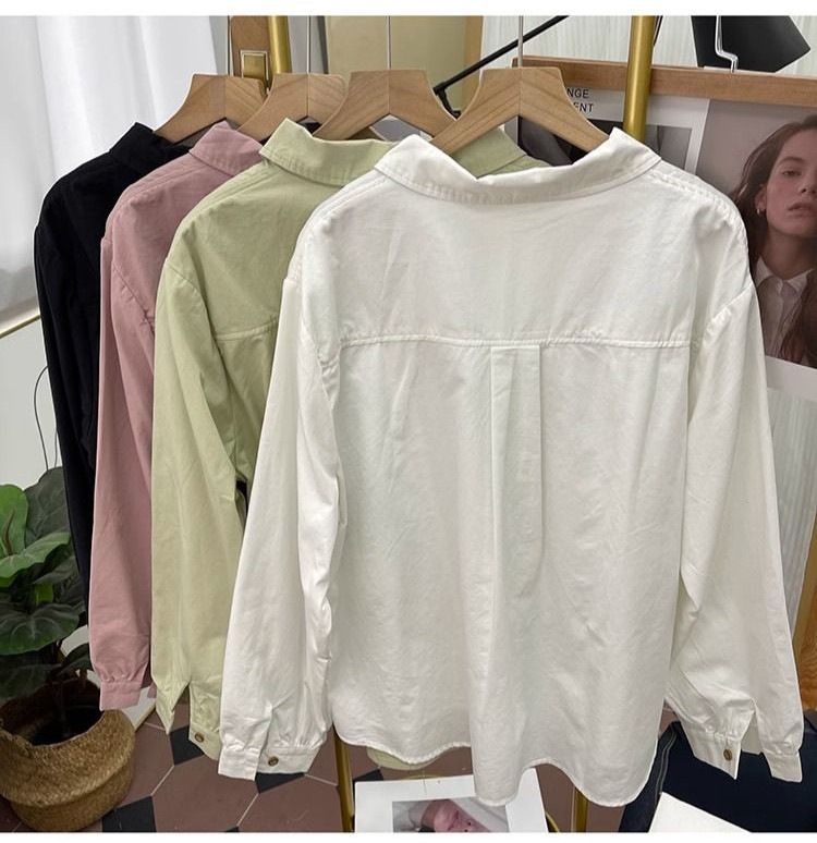 Moteriški marškiniai, 2023 m. Nauji madingo dizaino medvilniniai marškiniai ilgomis rankovėmis Moteriški marškiniai su atvartu, ruoželiniai viršūnės Moteriška palaidinė moteriška laisvalaikio