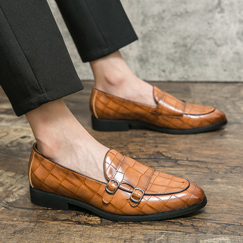 Νέα βρετανική στιλίστρια Ανδρικά παπούτσια Monk Strap Ανδρικά παπούτσια με λουράκια βρετανικής στιλιστικής μόδας Μοκασίνια Wedding Prom Επιστροφή στο σπίτι Υποδήματα γραφείου Zapatos De Novio