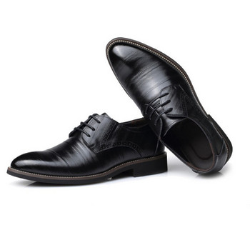 2023 г. Нови пролетни мъжки модни кожени обувки Големи 48 бизнес ежедневни модни обувки с остри тенденции
