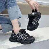 2023. aasta sügis/talv Uued vintage paksu talla võrk, hingav pehme tald, mugavust suurendavad mitmekülgsed vabaajaspordijalatsid