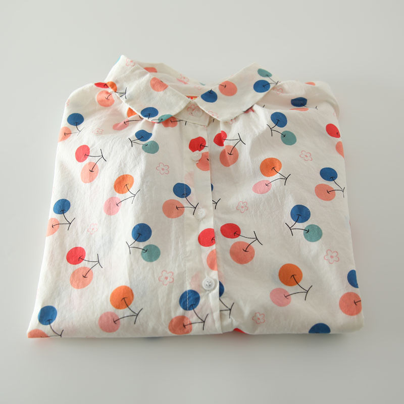 Ljetna košulja s prednjim ovratnikom i ovratnikom s prednjim printom Ženska majica s dugim rukavima, labava, ležerna, sveobuhvatne majice Ženske majice s printom na kopčanje