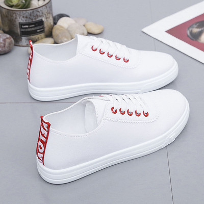 Pantofi femei 2022 noi pantofi casual respirabili femei alb cu șireturi pantofi vulcanizați de vară pantofi sport cu fund plat