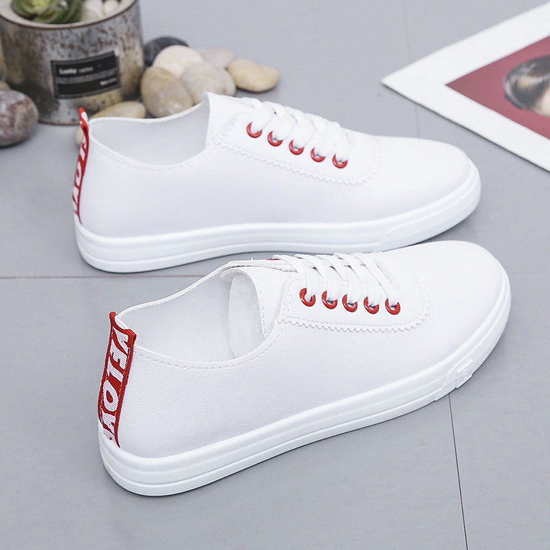 Pantofi femei 2022 noi pantofi casual respirabili femei alb cu șireturi pantofi vulcanizați de vară pantofi sport cu fund plat