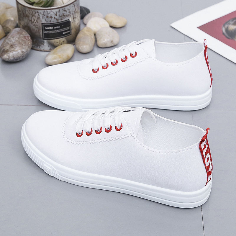 Pantofi femei 2022 noi pantofi casual respirabili femei alb cu șireturi pantofi vulcanizați de vară pantofi sport cu fund plat