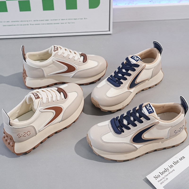 Γυναικεία πάνινα παπούτσια Πλατφόρμας Βουλκανιζέ Παπούτσια 2024 Φθινόπωρο Νέα Μόδα Casual Αθλητικά Παπούτσια Γυναικεία Μόδα Lace Up Υπαίθρια παπούτσια για περπάτημα