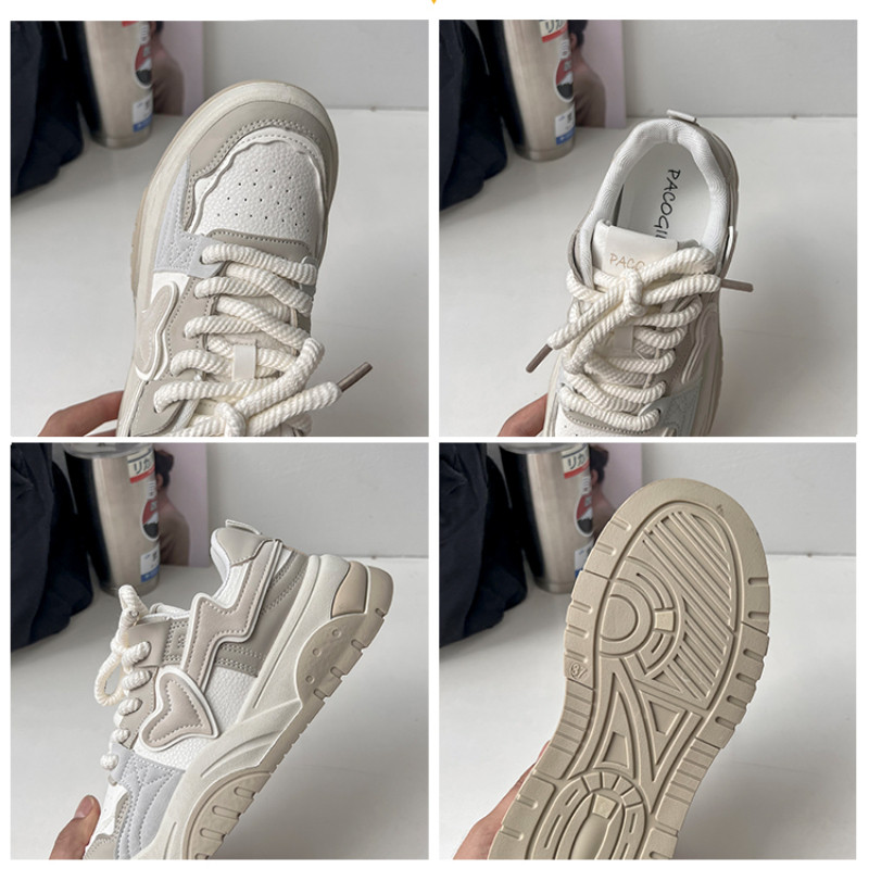 Lapos női tornacipő Rózsaszín aranyos, vastag alsó női alkalmi cipő Őszi és téli Khaki divat Száz fekete női tornacipő