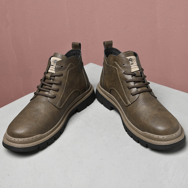 Ankel Boots Vyriški aukštį padidinantys batai vyrams Verslo vidpadis 6 cm Vestuvių formali juoda oda