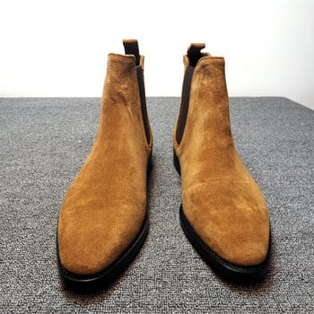 Μόδα βρετανικού στυλ Chelsea Boots Ανδρικά παπούτσια Classic Casual Party Street Daily Classic slip-on faux suede μασίφ μποτάκια