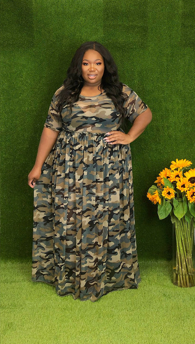 Ležerna haljina veće veličine, duga, rastezljiva ljetna i jesenska ženska prevelika duga haljina s kratkim rukavima i okruglim izrezom na vezanje