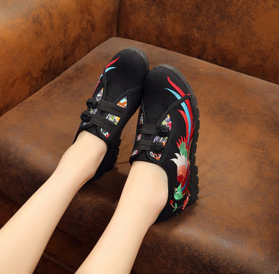 Metaliniai seno Pekino audinio batai Moteriški batai žemakulniai Lininiai drobiniai moteriški batai Laisvalaikiai, patogūs, lengvi Oksfordo batai