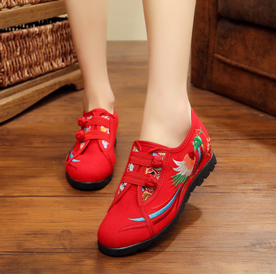 Metaliniai seno Pekino audinio batai Moteriški batai žemakulniai Lininiai drobiniai moteriški batai Laisvalaikiai, patogūs, lengvi Oksfordo batai