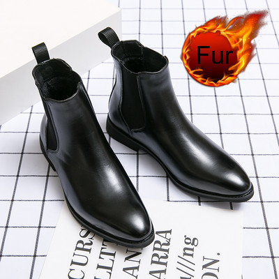 Luksuzna dizajnerska marka od kože Poslovna haljina Svečane cipele za muškarce Modne Chelsea ležerne čizme Retro gležnjače Obuća